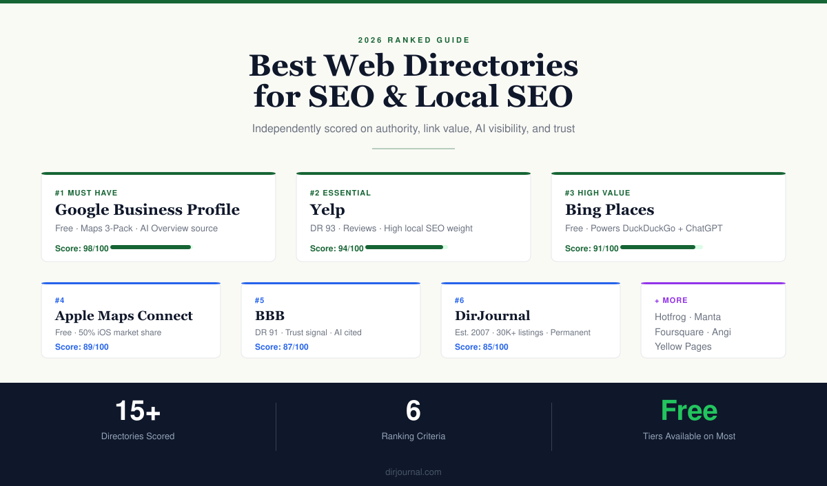 The Best Web Directories for SEO and Local SEO in 2026