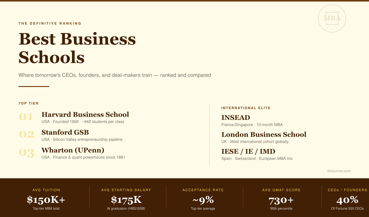 10 of the Best Business Schools in the World (2026)