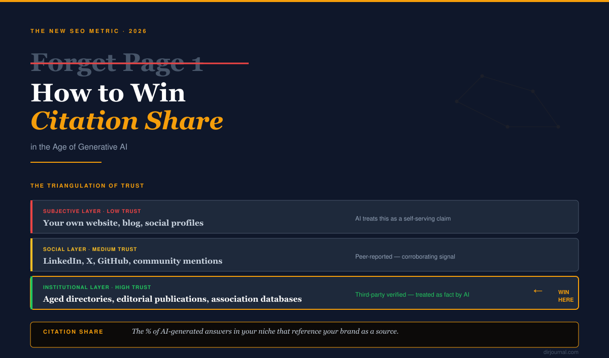 Forget Page 1: How to Win Citation Share in the Age of Generative AI
