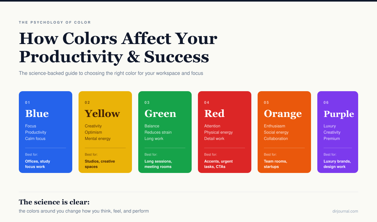 How Colors May Affect Your Productivity and Success