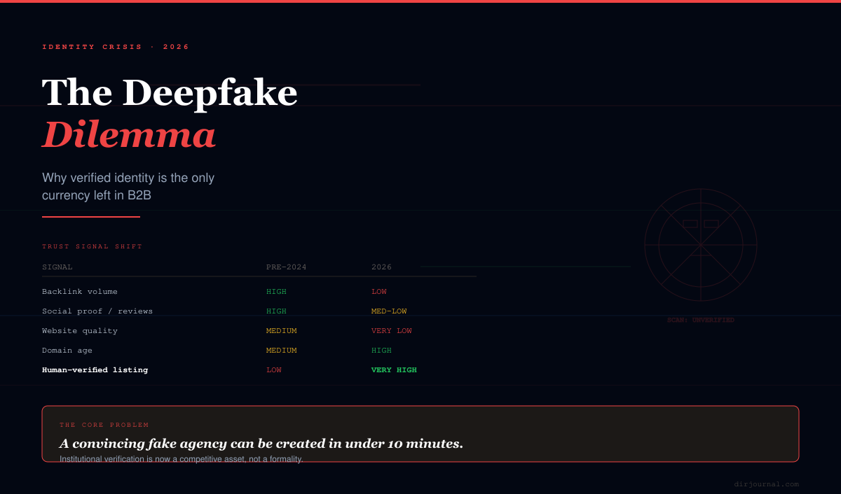 The Deepfake Dilemma: Why Verified Identity is the Only Currency Left in B2B