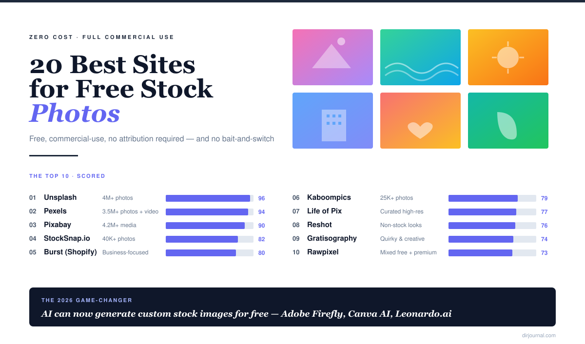 20 Best Free Stock Image Sites for Blogs & Businesses (2026)